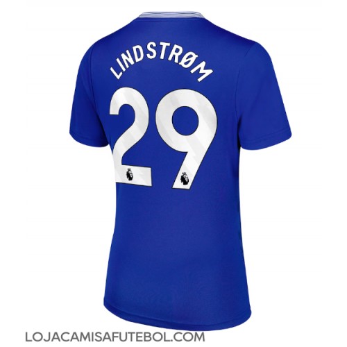 Camisa de Futebol Everton Jesper Lindstrom #29 Equipamento Principal Mulheres 2024-25 Manga Curta